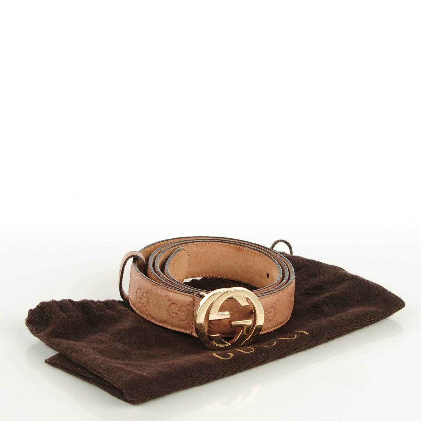 Guccissima Interlocking G Belt 100 40 Winter Rose