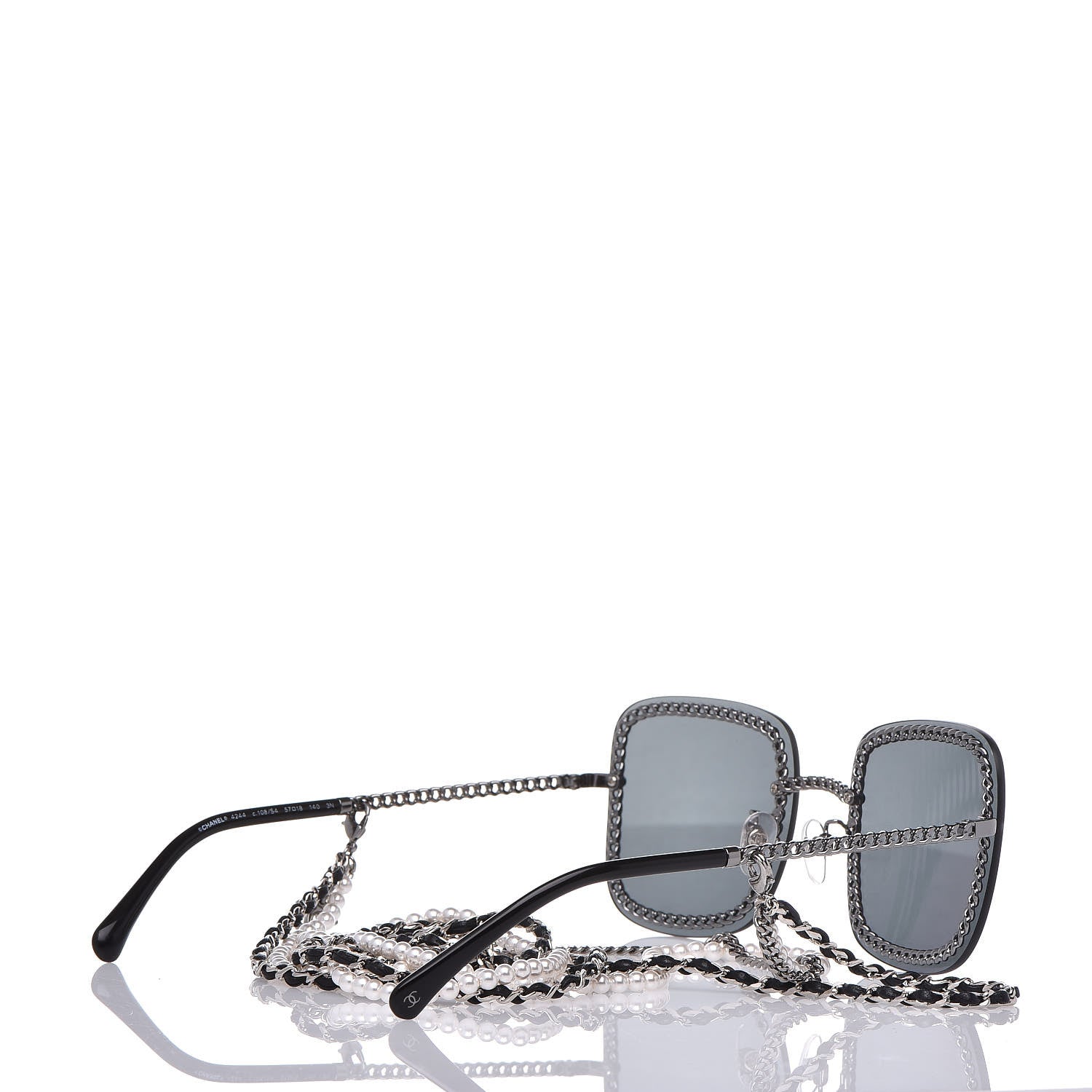 Chanel Chain Square Sunglasses 4244 Black 5 of 9