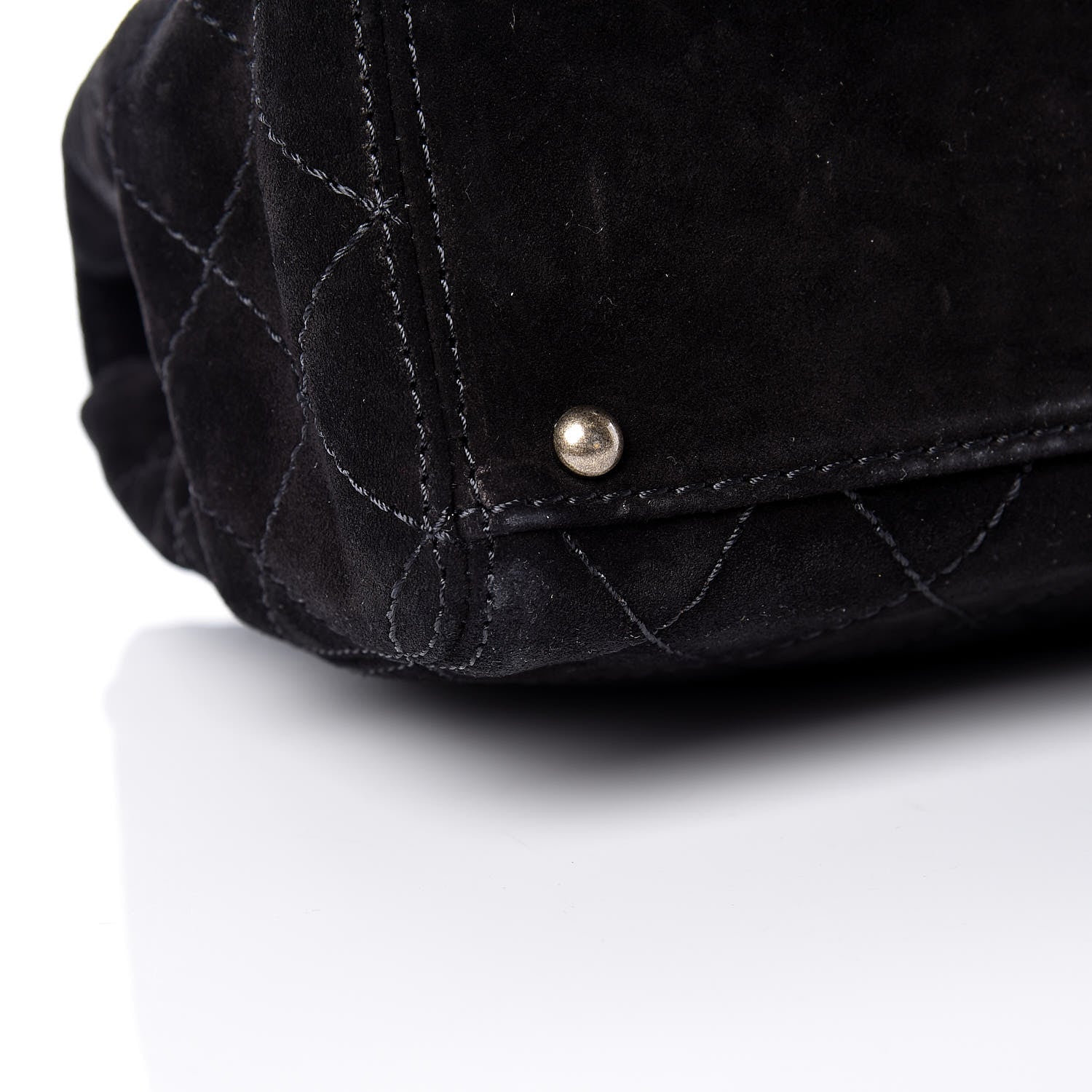 Chanel Suede Diamond Stitched Flap Bag Black 12 of 17