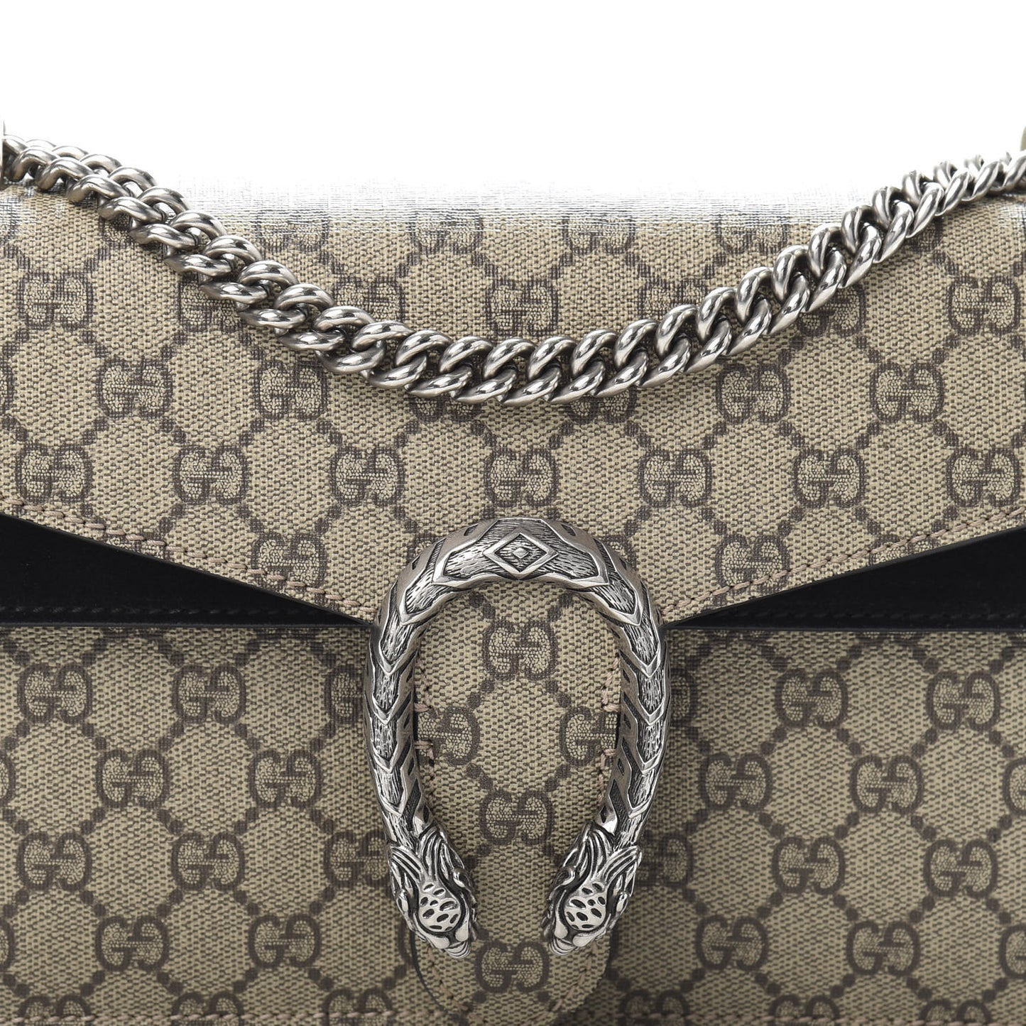 GG Supreme Monogram Small Dionysus Shoulder Bag Black