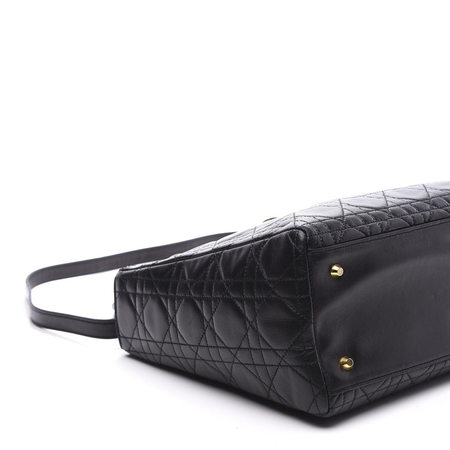 Lambskin Cannage Medium Lady Dior Black