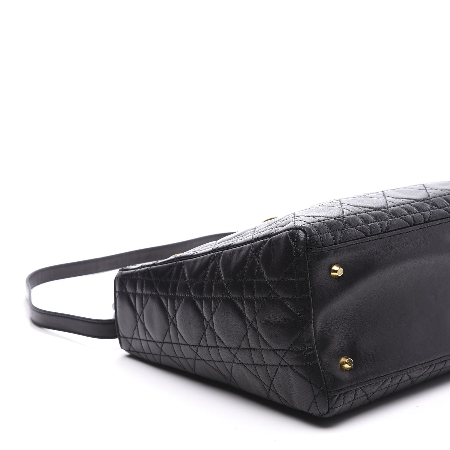 Christian Dior Lambskin Cannage Medium Lady Dior Black 7 of 10