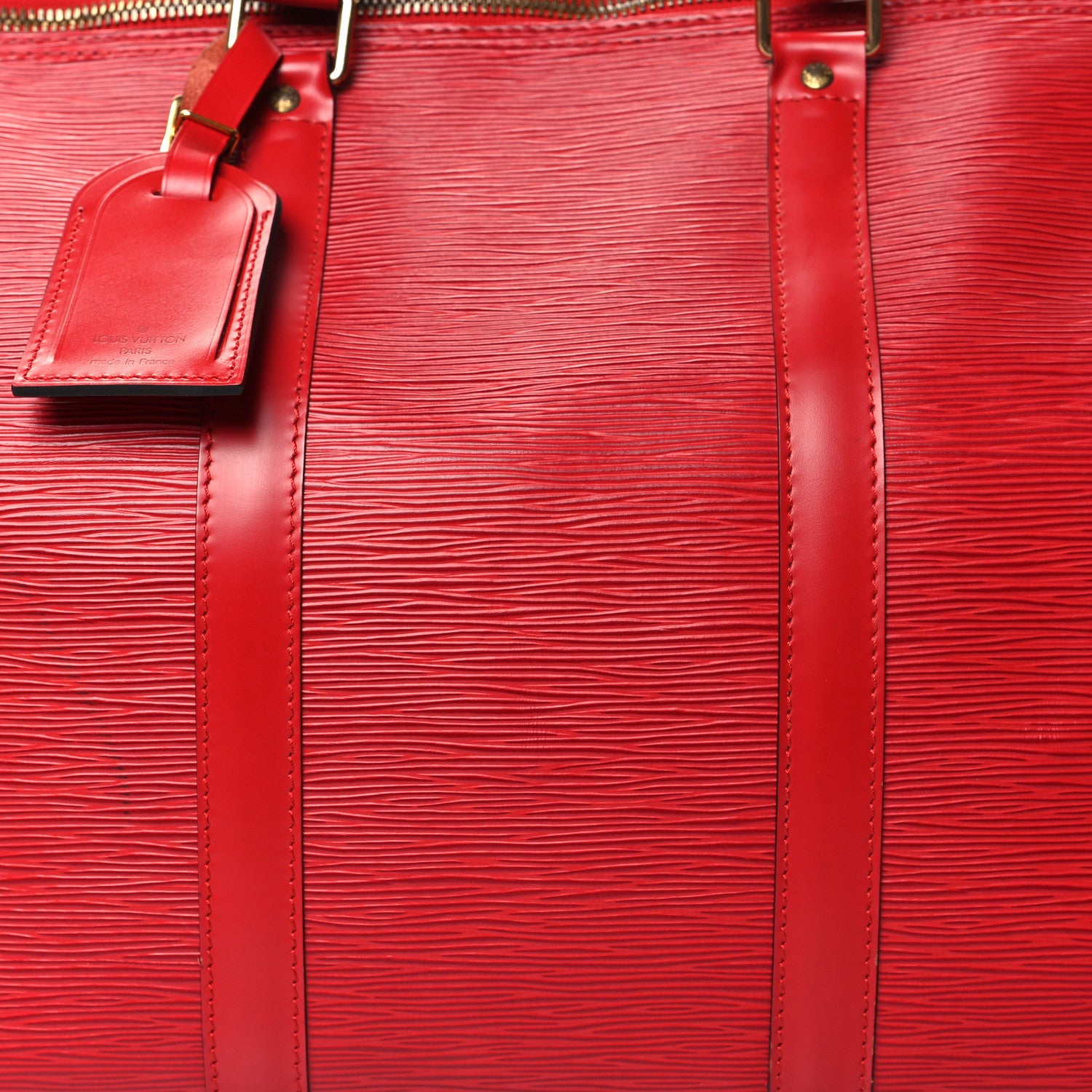 Louis Vuitton Epi Keepall 50 Castillan Red 7 of 11