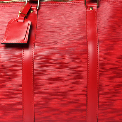 Louis Vuitton Epi Keepall 50 Castillan Red 7 of 11