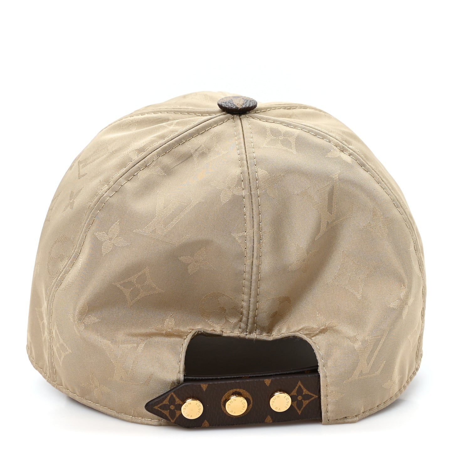Polyester Silk Monogram LV Get Ready Cap L Beige