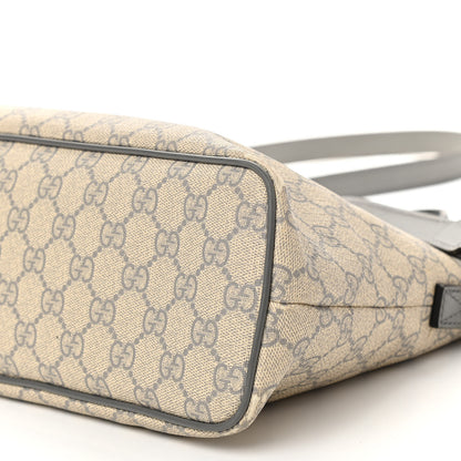 Gucci GG Supreme Monogram Small Zippered Tote Ecru Grigio 9 of 13