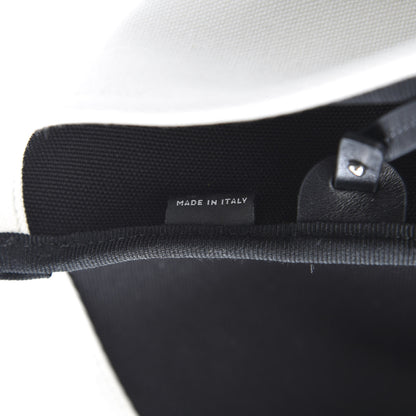 Prada Canvas Racing Logo Tote White 8 of 12