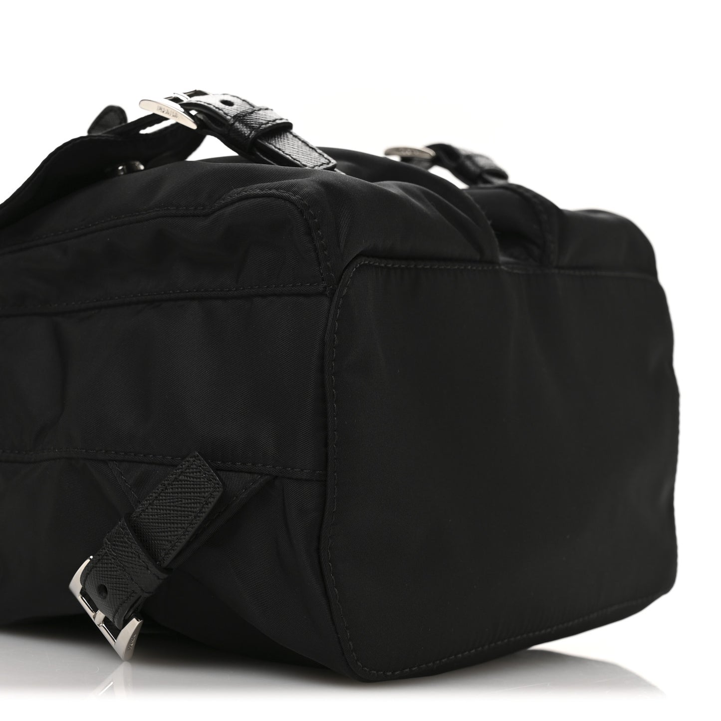 Tessuto Nylon Saffiano Small Backpack Black