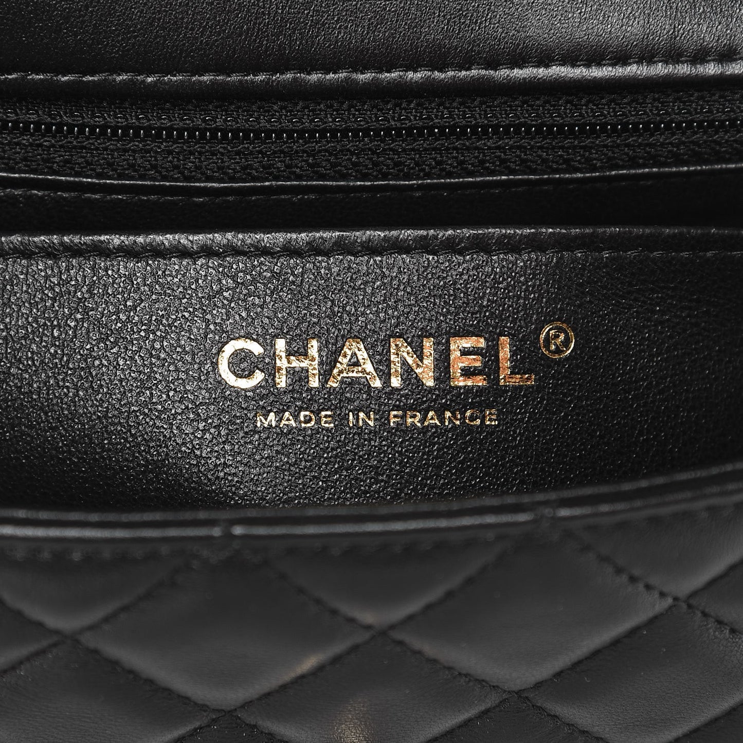 Lambskin Quilted Mini Rectangular Flap Black