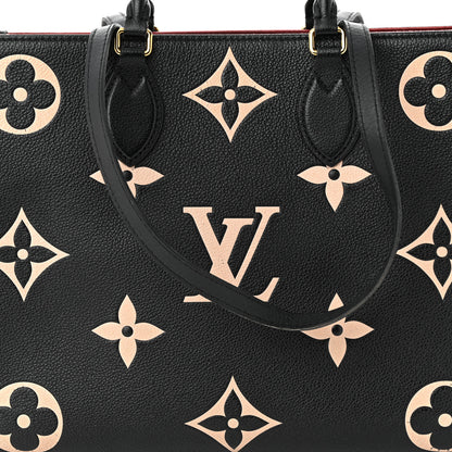 Louis Vuitton Empreinte Monogram Giant Onthego MM Black Beige 9 of 15