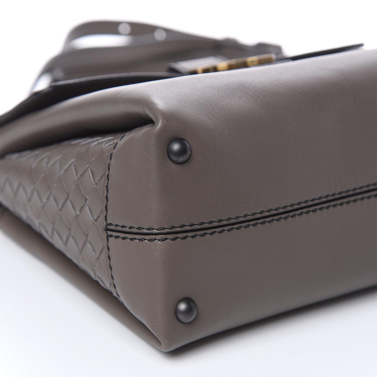 Bottega Veneta Calfskin Small Piazza Bag Steel 7 of 10