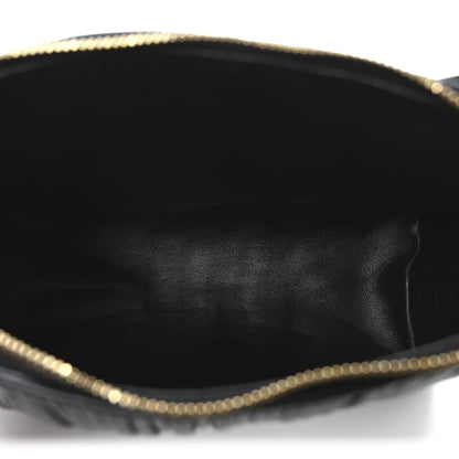 Mansur Gavriel Lambskin Pleated Shoulder Bag Black 5 of 9