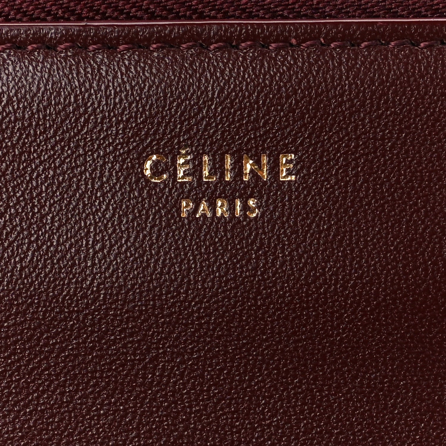 Celine Smooth Lambskin Small Trio Crossbody Bag Burgundy 9 of 12