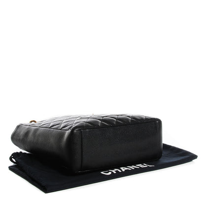 Chanel Caviar Quilted Petit Shopping Tote PST Black 4 of 7