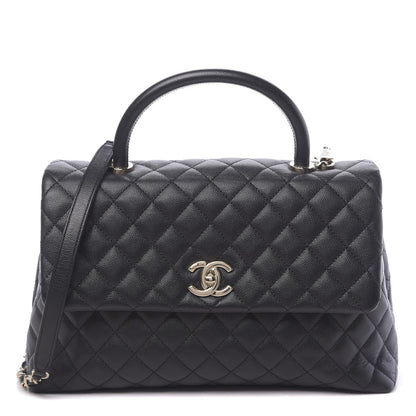 Chanel Caviar Quilted Medium Coco Handle Flap Black 1 of 11