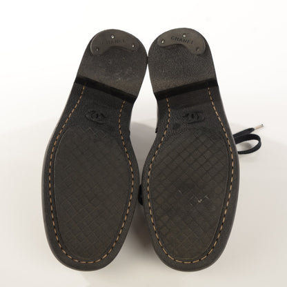 Chanel Calfskin Short Boots 37 Black 5 of 8