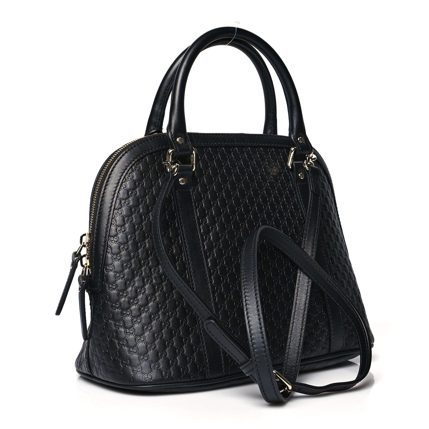 Microguccissima Medium Dome Bag Black
