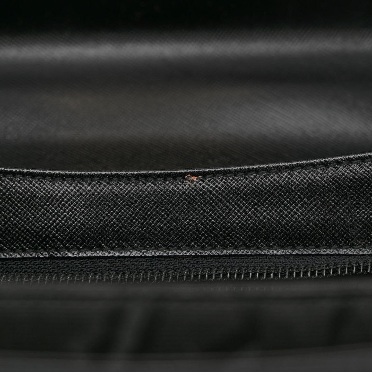 Hammered Calfskin Medium Iconic Top Handle Bag Black