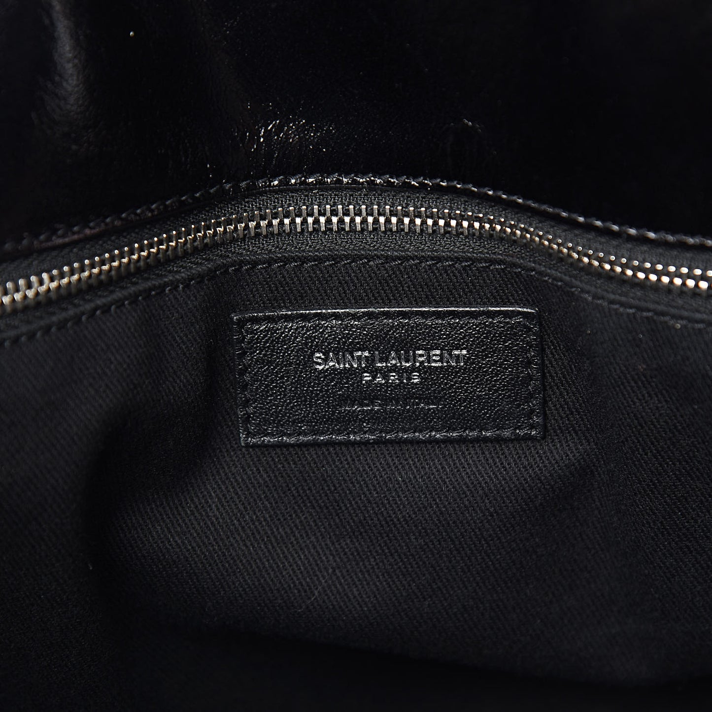 Cracked Shiny Calfskin Souple 36H Sac De Jour Duffle Black