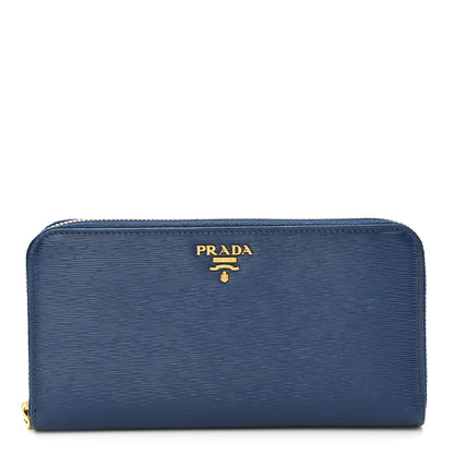 Prada Vitello Move Zip Around Wallet Bluette 1 of 10