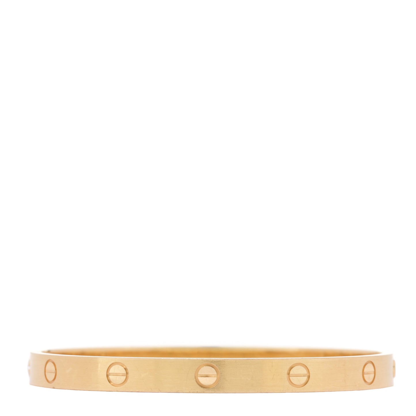18K Yellow Gold Brushed Finish LOVE Bracelet 19