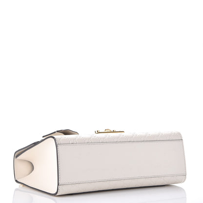 Gucci Guccissima Medium Padlock Shoulder Bag Mystic White 5 of 8