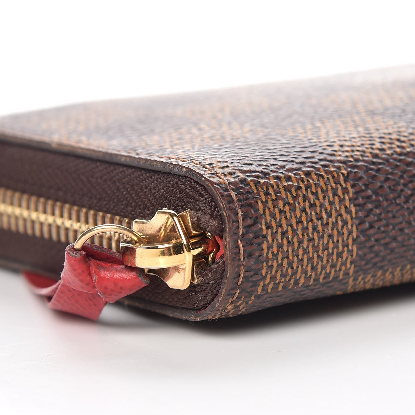 Damier Ebene Clemence Wallet Cherry
