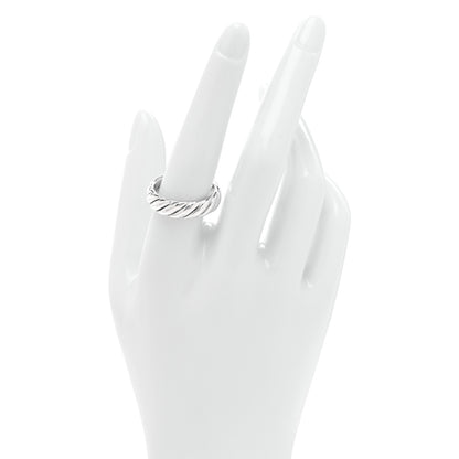 David Yurman Sterling Silver 6mm Sculpted Cable Band Ring 60 9 2 of 4