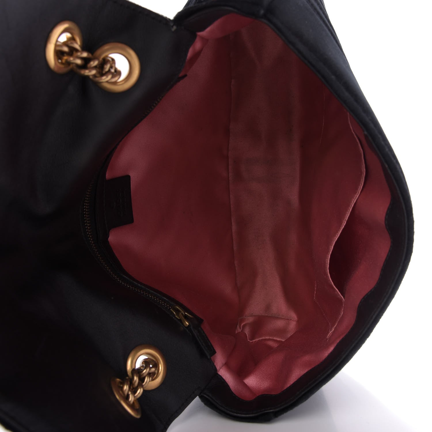 Gucci Velvet Matelasse Medium GG Marmont Shoulder Bag Black 6 of 10