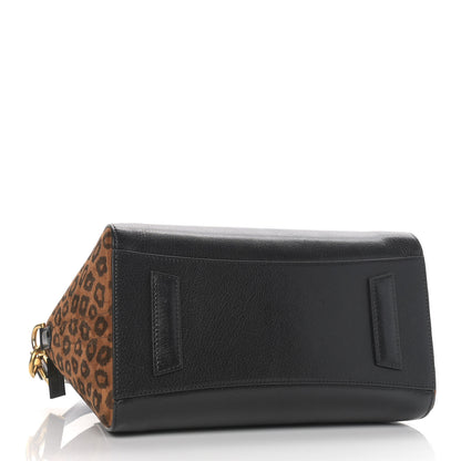 Givenchy Calfskin Suede Leopard Print Small Antigona Black 4 of 10