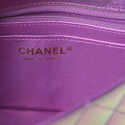 Chanel Iridescent Lambskin Quilted Mini Rectangular Flap Purple 6 of 10
