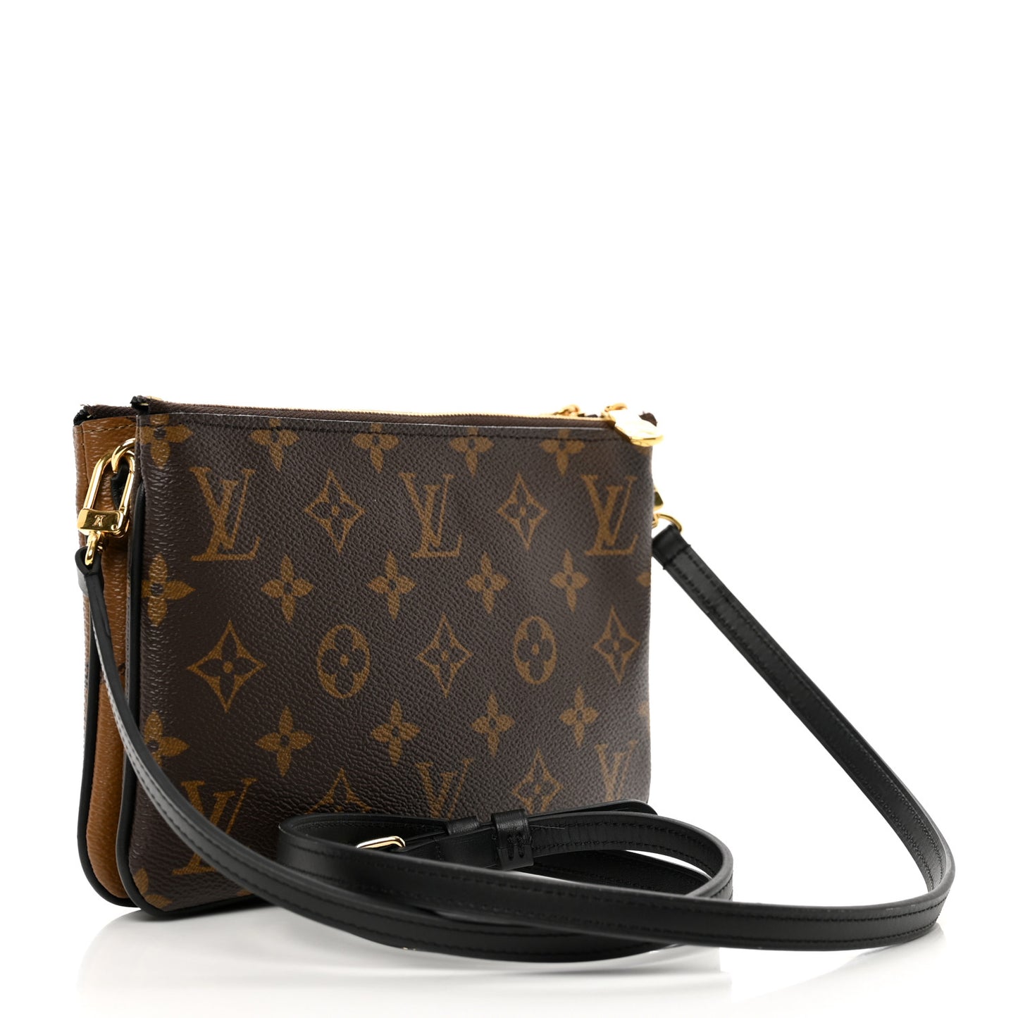 Reverse Monogram Giant Double Zip Pochette