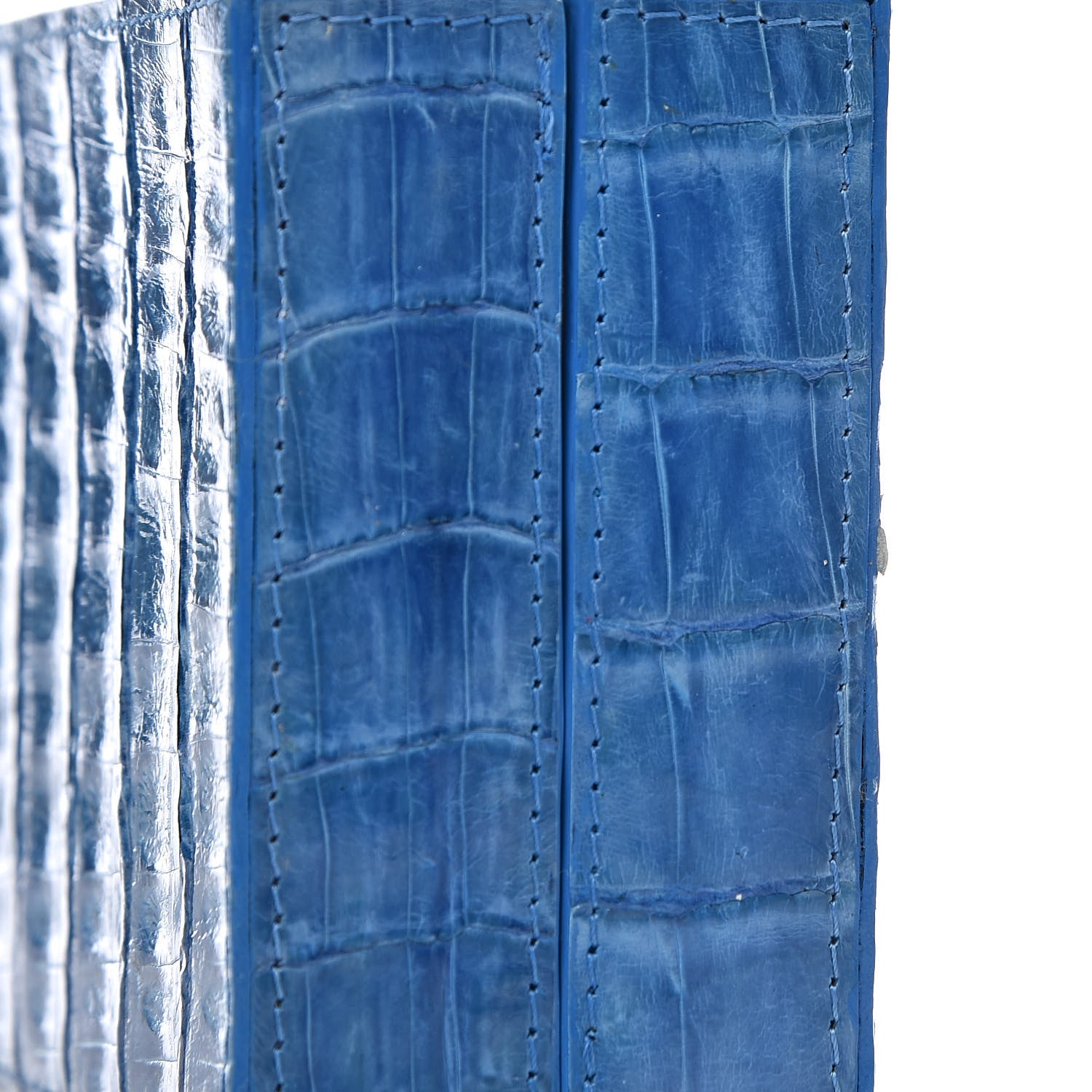 Nancy Gonzalez Crocodile Box Clutch Blue 8 of 11