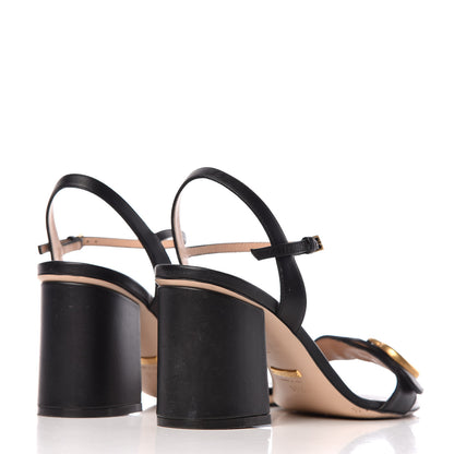 Gucci Lifford Calfskin GG Marmont Ankle Wrap 75mm Sandals 38.5 Black 4 of 11