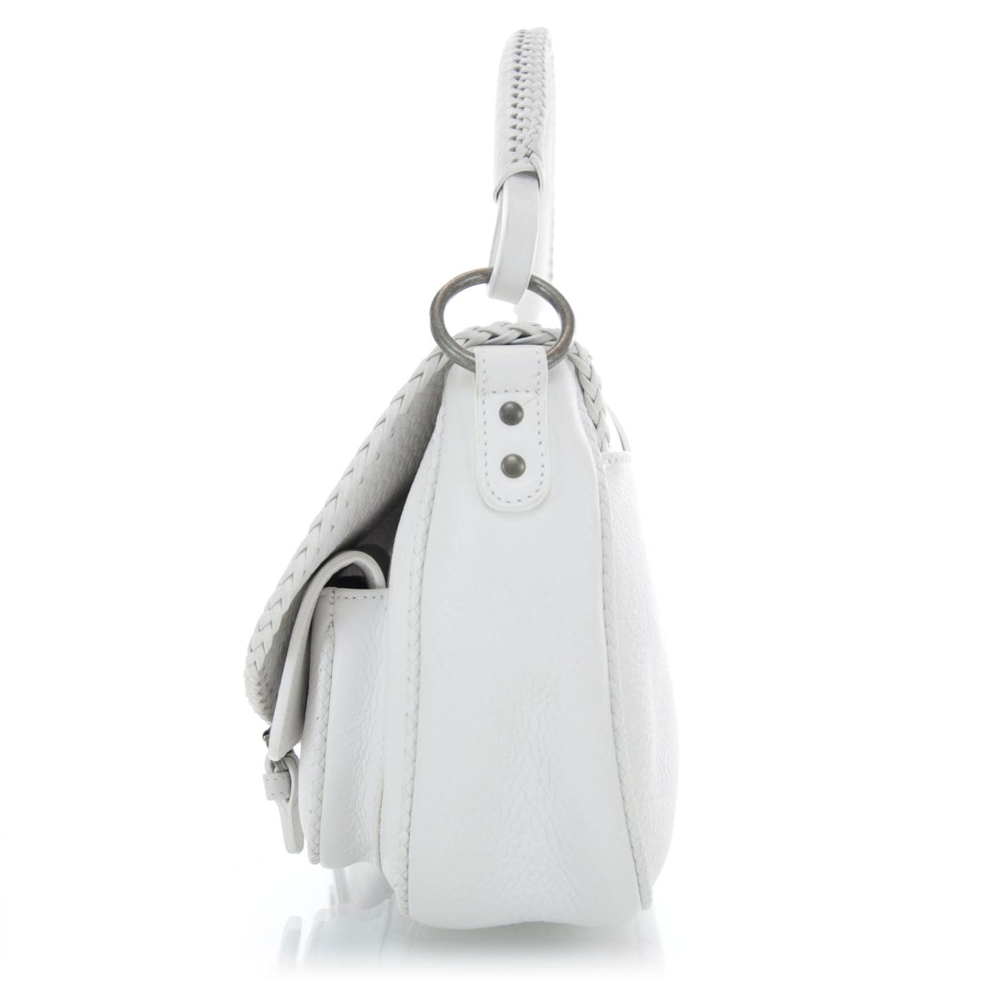 Leather Whipstitch Gaucho White