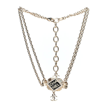 Chanel Crystal CC Square Choker Gold 3 of 5
