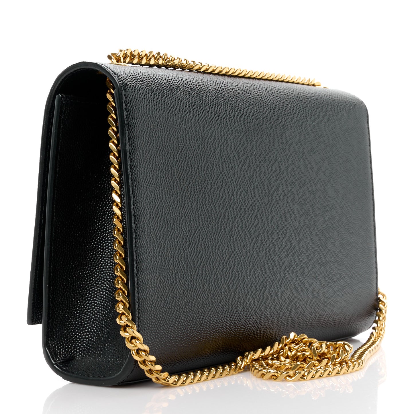 Grain De Poudre Medium Classic Monogram Kate Satchel Black