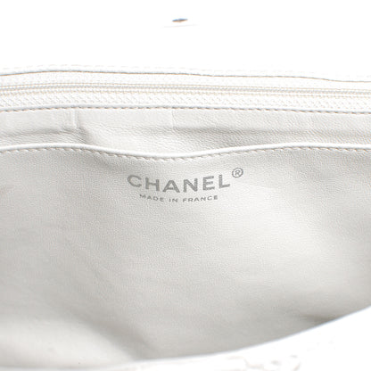 Chanel Washed Caviar Maxi Single Flap White 7 of 8