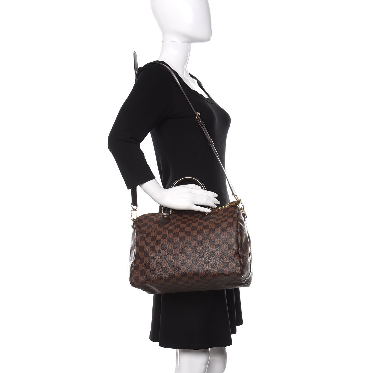 Louis Vuitton Damier Ebene Speedy Bandouliere 30 2 of 10