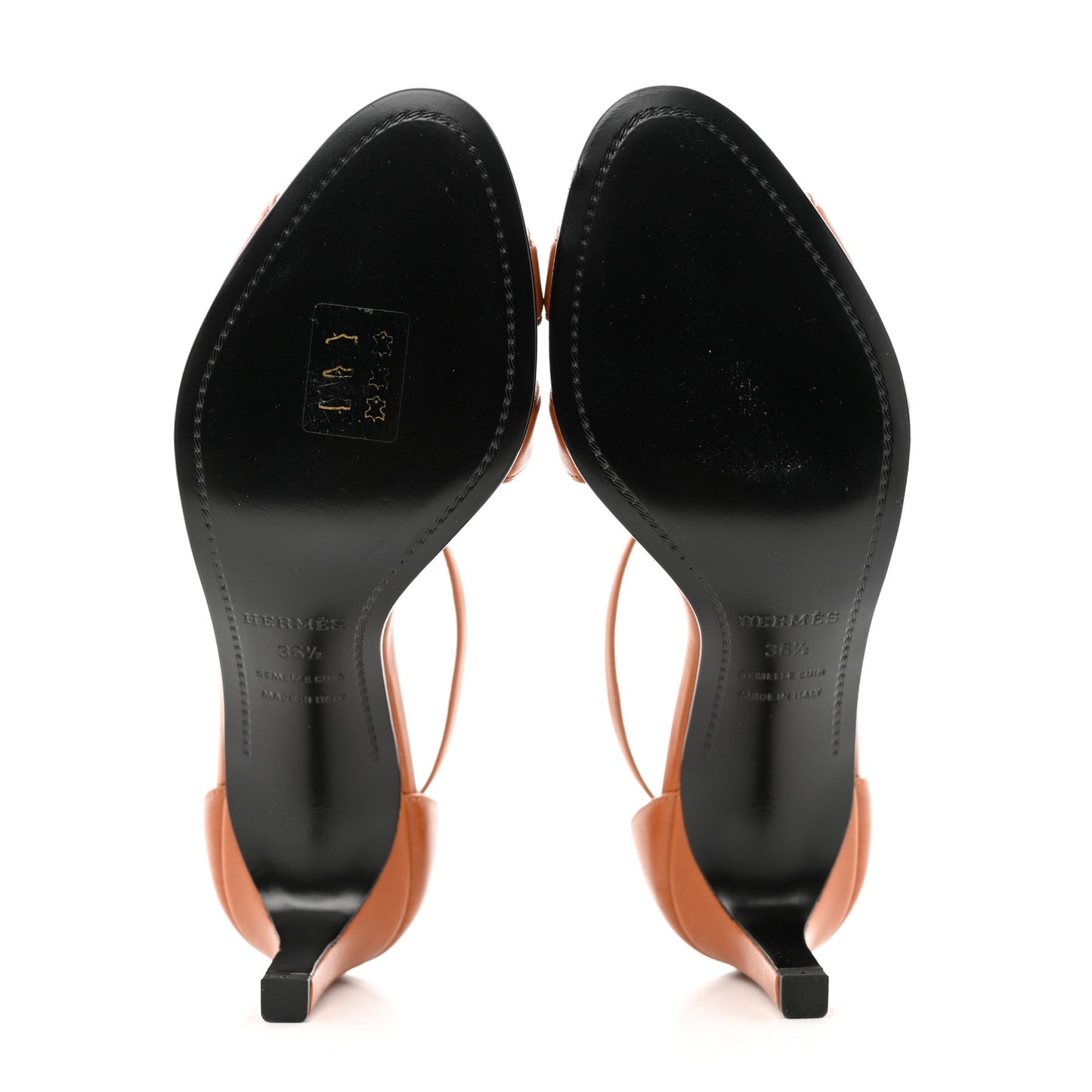 Calfskin Premiere 70 Sandals 36.5 Gold