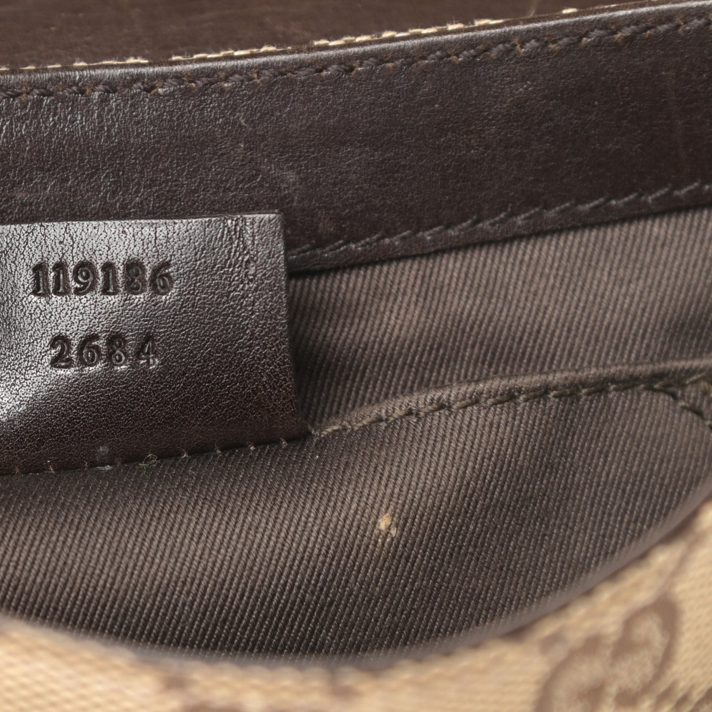 Monogram Studded Horsebit Clutch Dark Brown