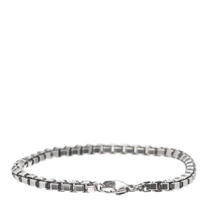 Tiffany Sterling Silver 4mm Venetian Link Bracelet 3 of 6