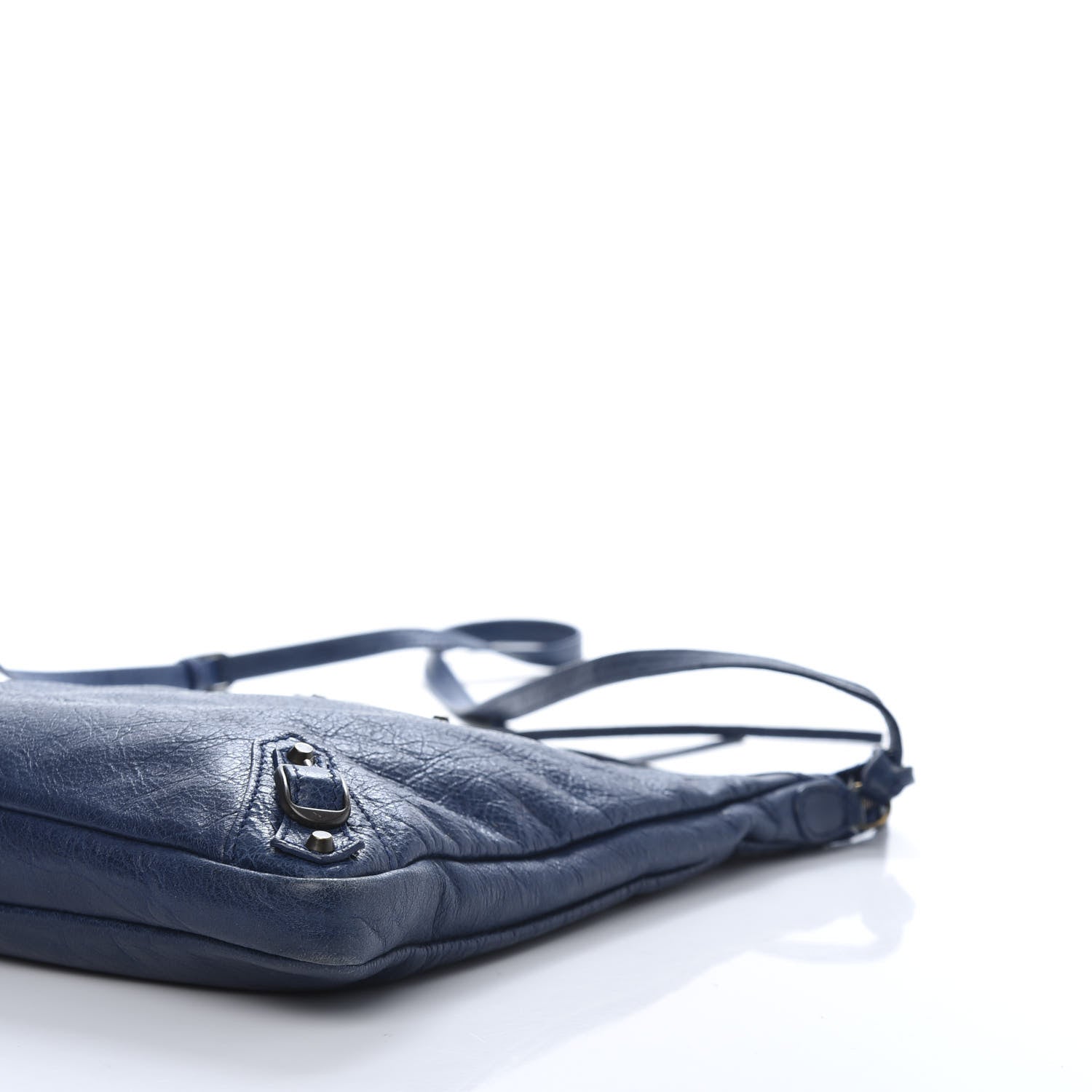 Balenciaga Agneau Classic Hardware Flat Crossbody Bleu Mineral 9 of 16