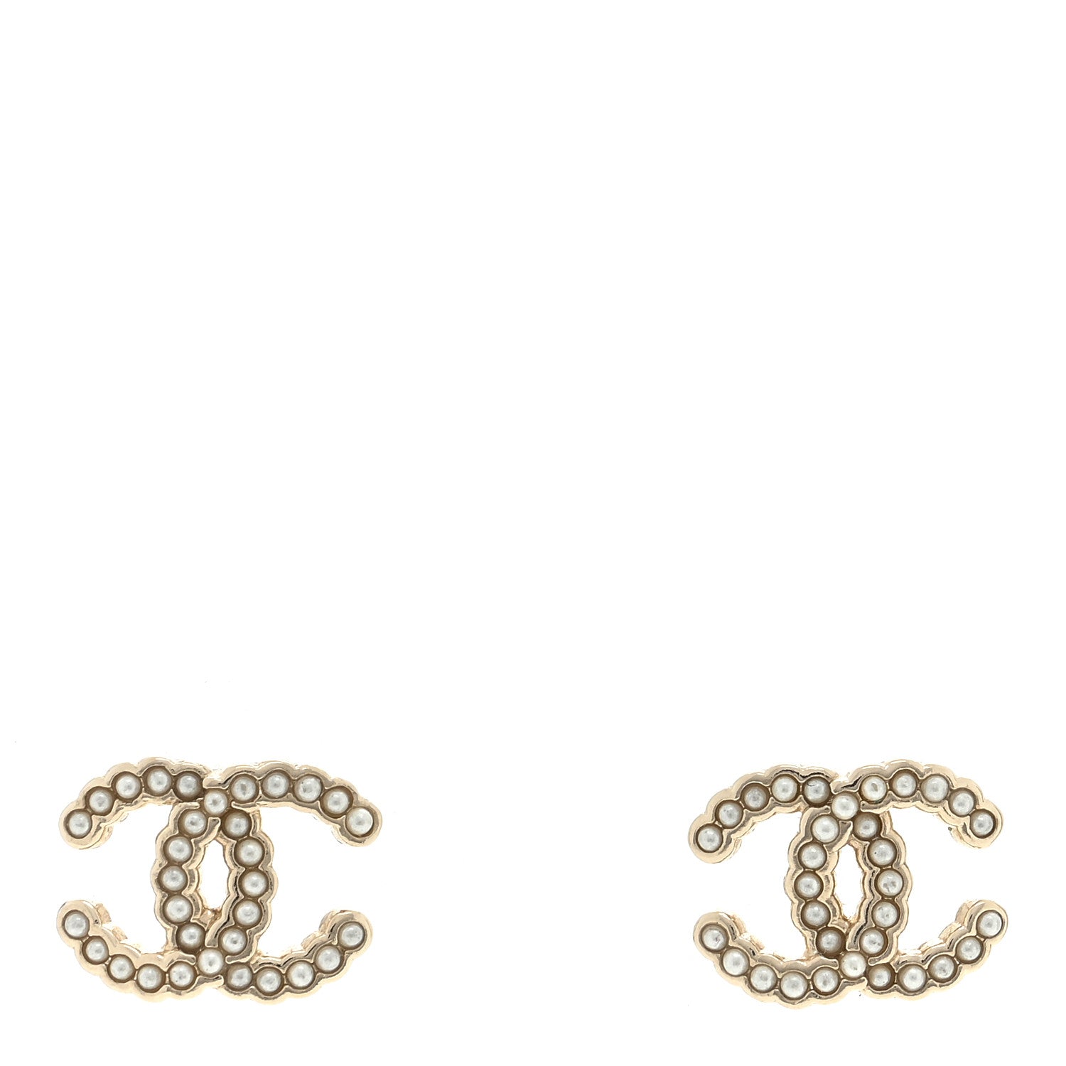 Chanel Pearl CC Earrings Gold 1 of 4