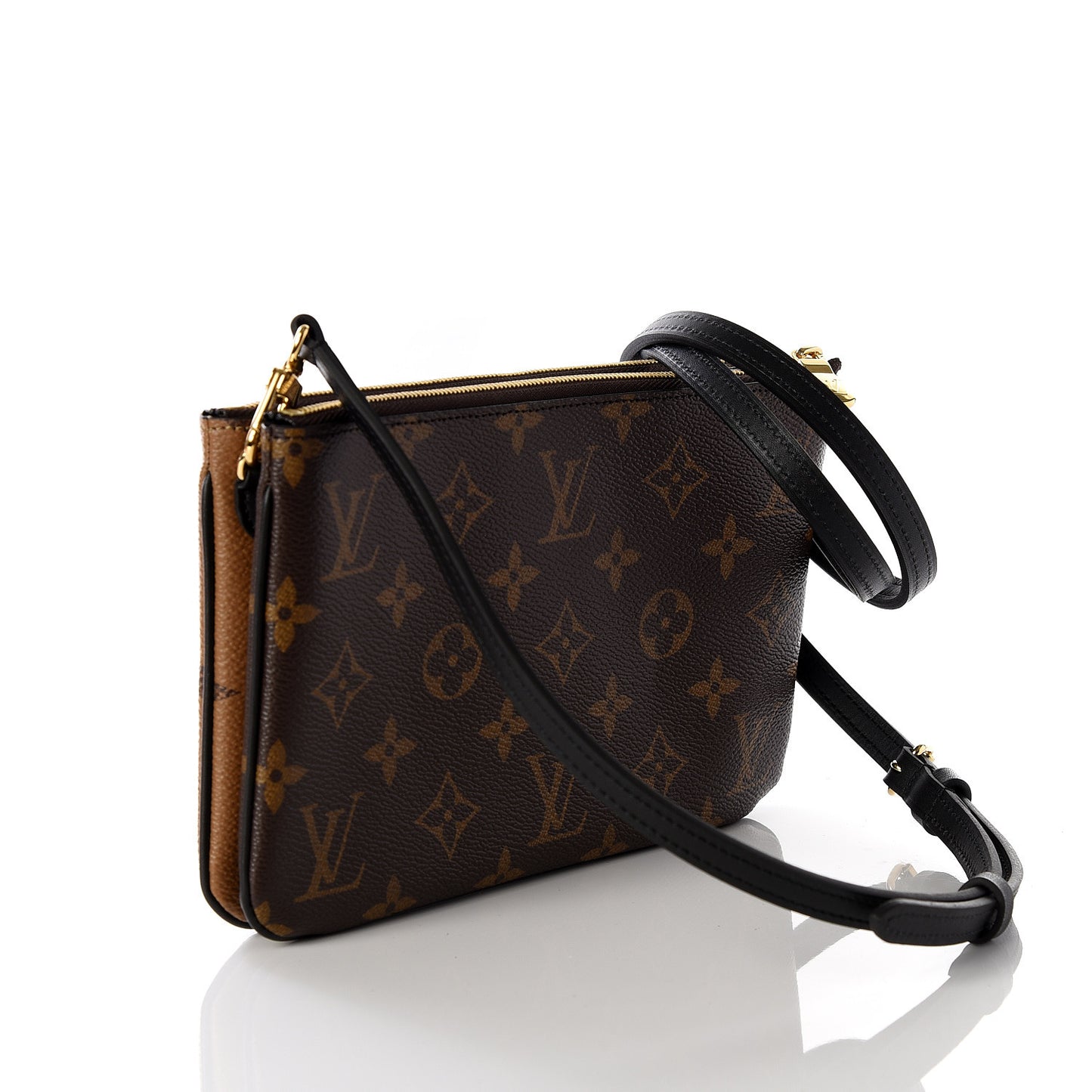 Reverse Monogram Giant Double Zip Pochette