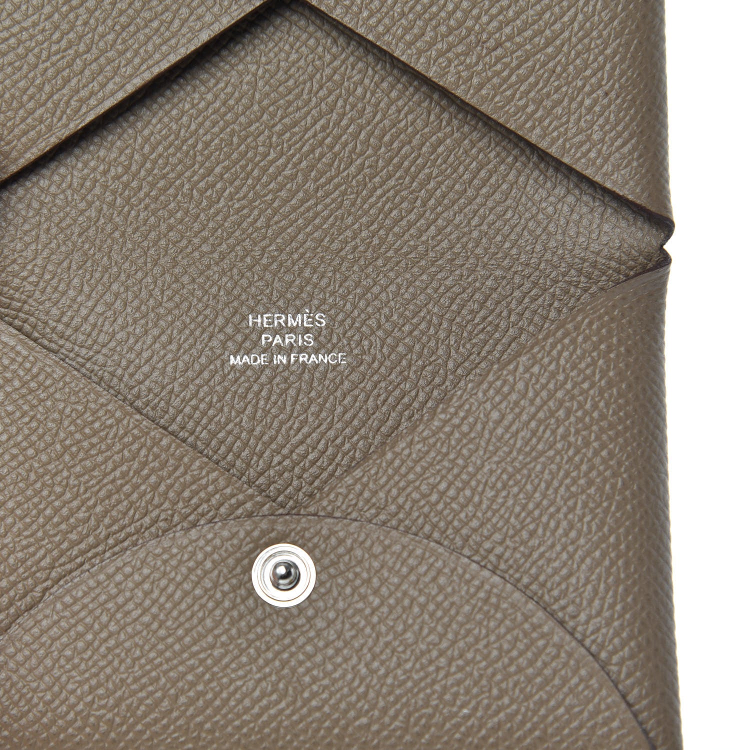 Hermes Epsom Calvi Card Case Etoupe 6 of 7