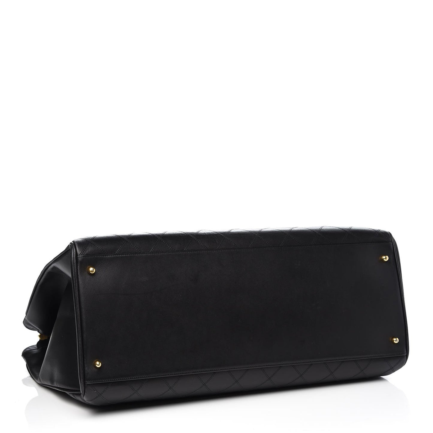 Calfskin Stitched XL Weekender Black
