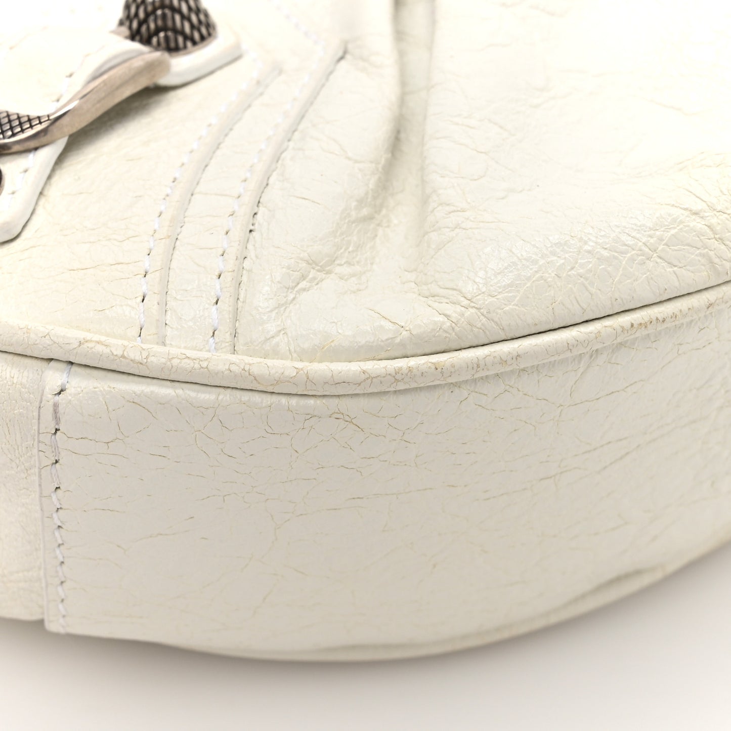 Agneau Arena Le Cagole Shoulder Bag XS Optic White