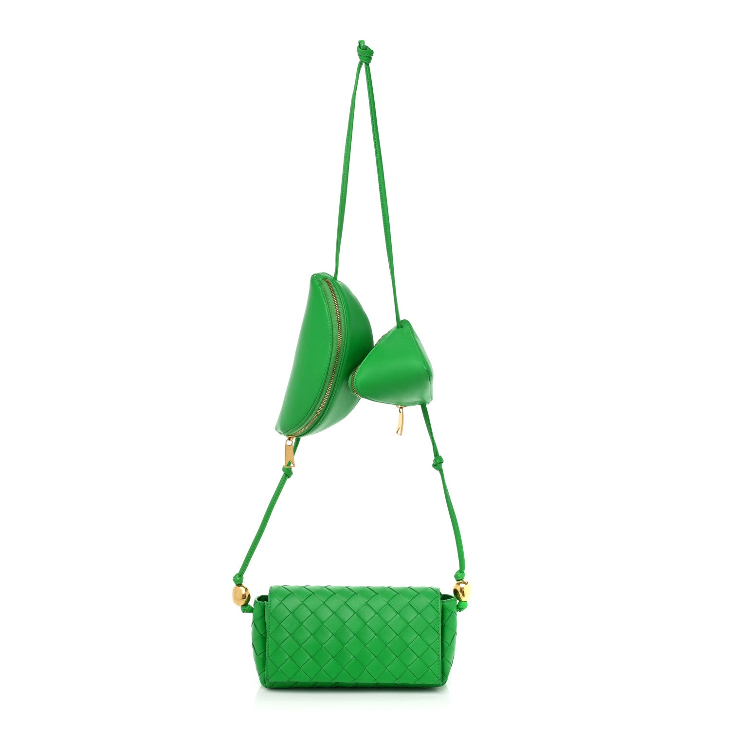 Bottega Veneta Nappa Intrecciato Pouch On Strap Parakeet 1 of 15