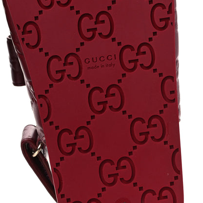 Gucci Guccissima GG Embossed Womens Sandals 40 Rosso Ancora 8 of 12